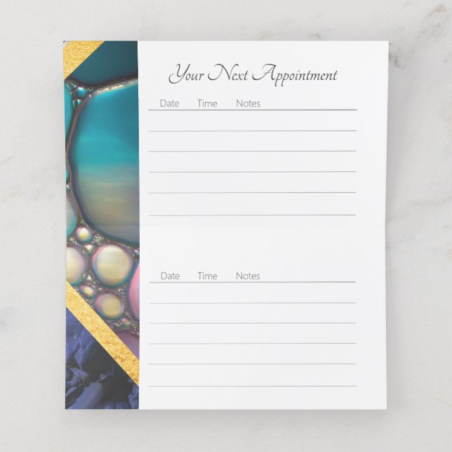 Pretty Liquid forms Appointment Card (Inside Unfolded)