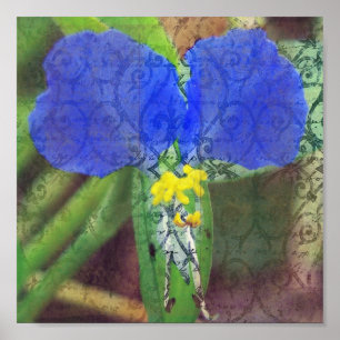 Pretty Little Blue Flower Poster