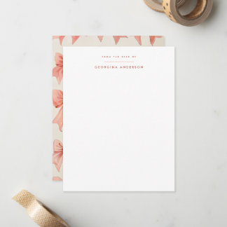 Pretty Little Bows Personal Stationery Card
