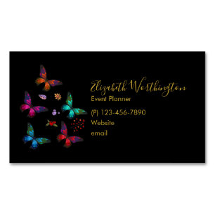 Pretty Little Butterflies Professional Magnetic Business Card