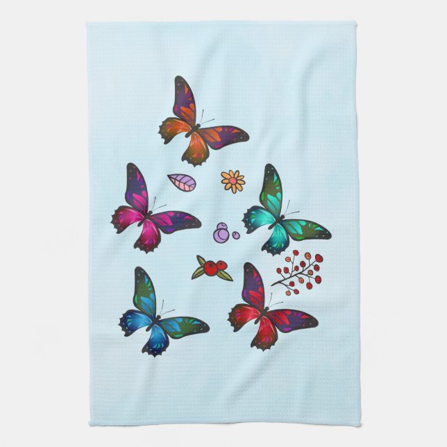Pretty Little Butterflies Tea Towel (Vertical)