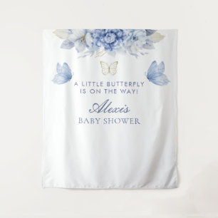 Pretty Little Butterfly Boy Baby Shower Tapestry
