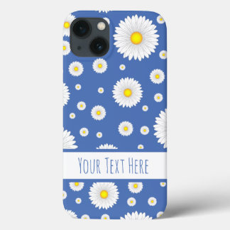 Pretty Little Daisies on Blue iPhone 13 Case