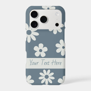 Pretty Little Daisies on Blue iPhone