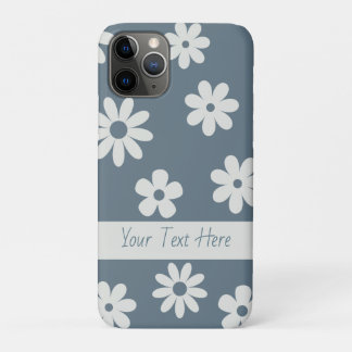 Pretty Little Daisies on Blue iPhone  11 Pro Case
