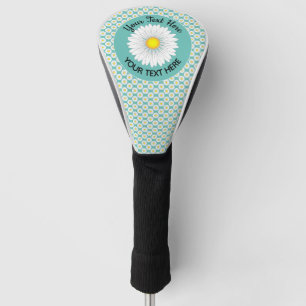 Pretty Little Daisy Custom Text Golf Head Cover