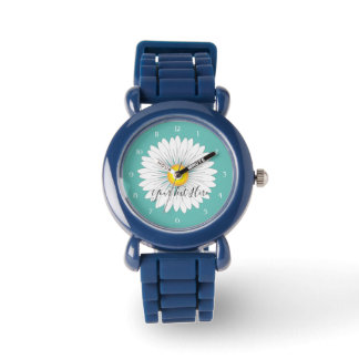 Pretty Little Daisy Kids Adjustable Bezel black Watch