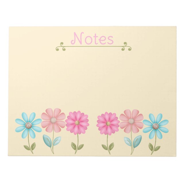 Pretty Little Flowers Notepad (Front)