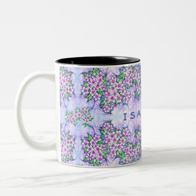Pretty Little Flowers Personalised Mug (Left)