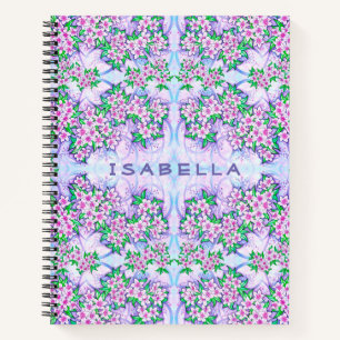 Pretty Little Flowers Personalised Spiral Notebook