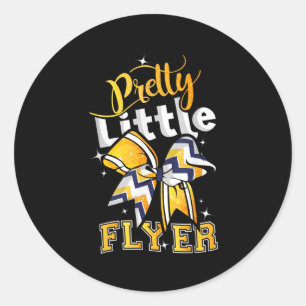 Pretty Little Flyer Cheer Cheerleading Team Classic Round Sticker