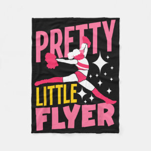 Pretty Little Flyer Cheerleading Cheerleader Girl  Fleece Blanket
