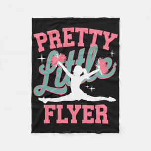 Pretty Little Flyer Funny Cheer Coach Cheerleading Fleece Blanket
