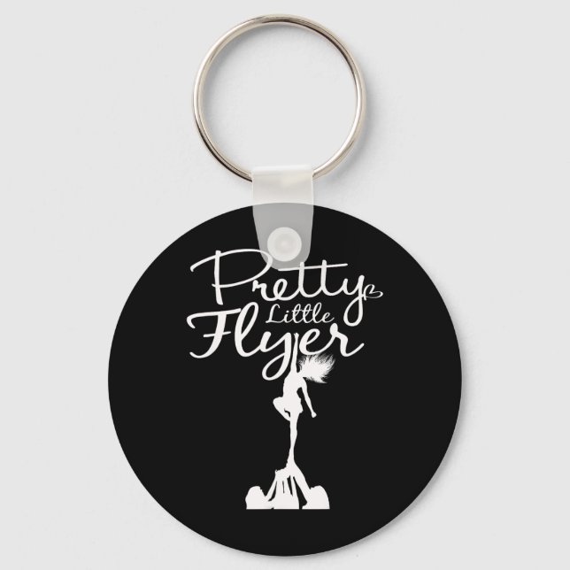 Pretty Little Flyer - Funny Cheerleading Squad T S Key Ring (Front)