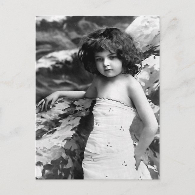 "Pretty Little Girl" Vintage Photograph Postcard (Front)