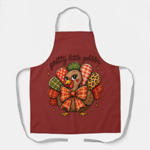 Pretty Little Gobbler Turkey Thanksgiving Apron
