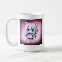 Pretty Little Latte Coffee Pun Anime Girl