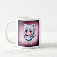 Pretty Little Latte Coffee Pun Anime Girl