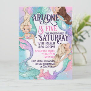 Pretty Little Mermaids Invitations