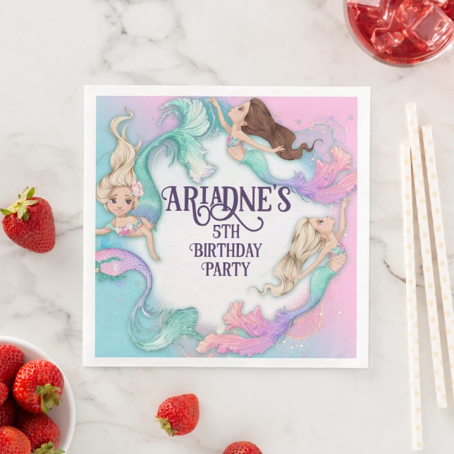 Pretty Little Mermaids Napkins (Insitu)