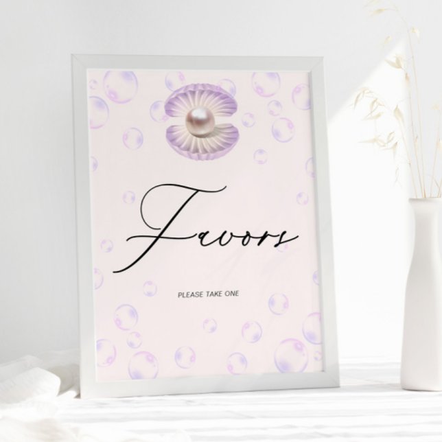 Pretty Little Pearl Favours Baby Shower Poster (Creator Uploaded)