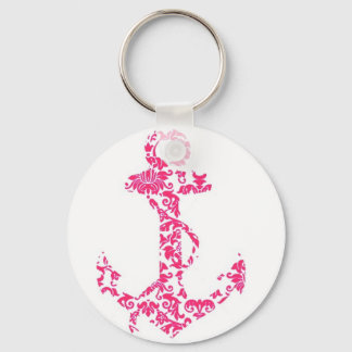 Pretty Little Pink Anchor Key Ring