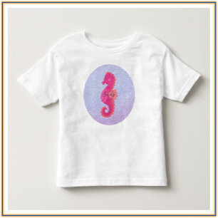 Pretty Little Pink Seahorse Toddler T-Shirt