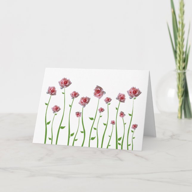 Pretty Little Roses Greeting Card (Front)