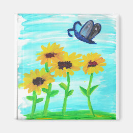 Pretty Little Sunflowers  Magnet