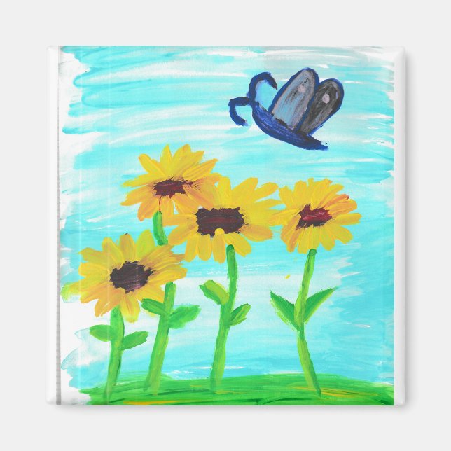 Pretty Little Sunflowers  Magnet (Front)