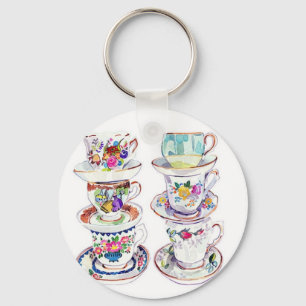 Pretty Little Teacups Key Ring