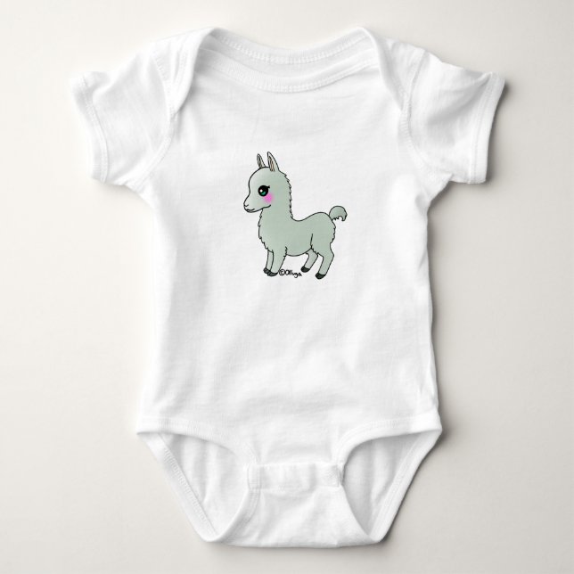 Pretty Llama Baby Bodysuit (Front)