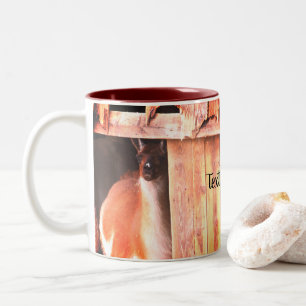 Pretty Llama Farm Animal Personalised Two-Tone Coffee Mug