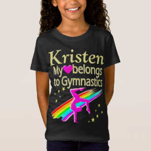 PRETTY LOVE GYMNASTICS PERSONALIZED T SHIRT