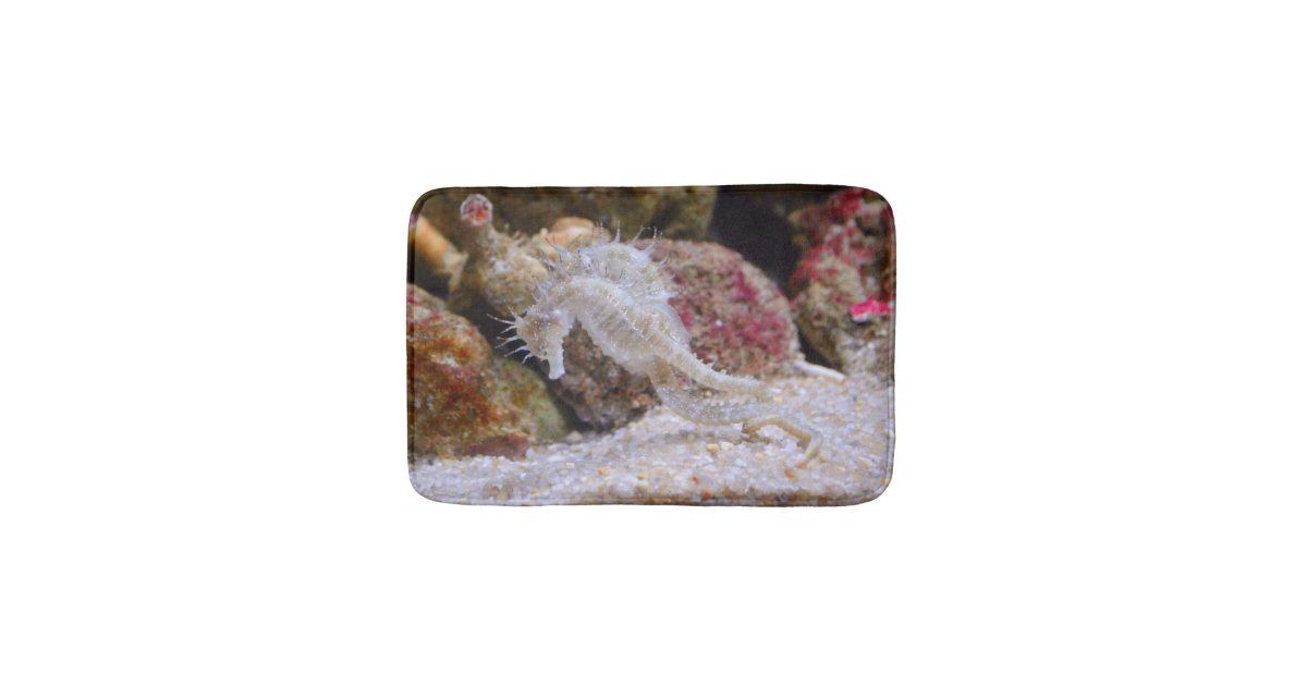 Pretty Loveable Seahorse Design Bath Mat | Zazzle.co.uk