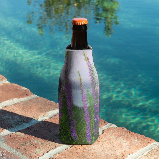 Pretty Lupine Flowers By The Lake Bottle Cooler (In Situ Pool)