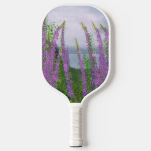Pretty Lupine Flowers By The Lake Pickleball Paddle