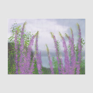 Pretty Lupine Flowers By The Lake Tissue Paper