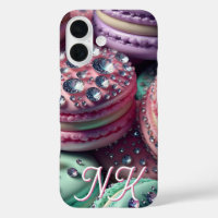Pretty Macaron Bling Monogrammed