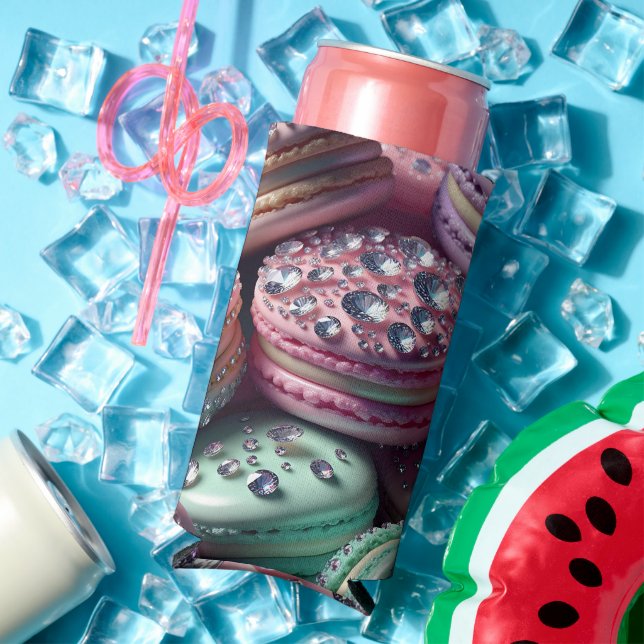 Pretty Macaron Bling Seltzer Can Cooler (In Situ Summer)