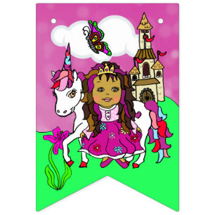 Pretty Magenta Fairy Girls Birthday Party Banner