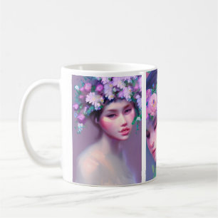 Pretty Maidens Flowers in Hair Ethereal Art Coffee Mug