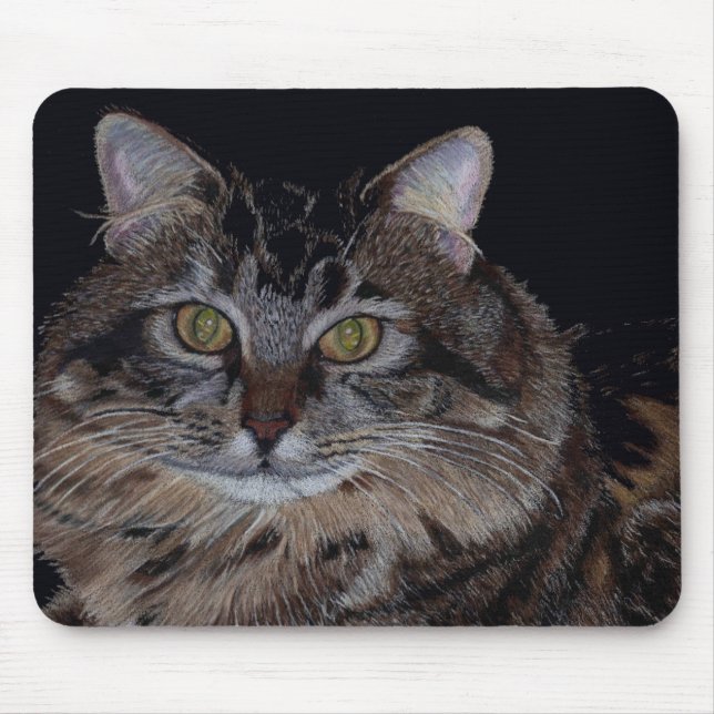 Pretty Maine Coon Cat Mouse Mat (Front)