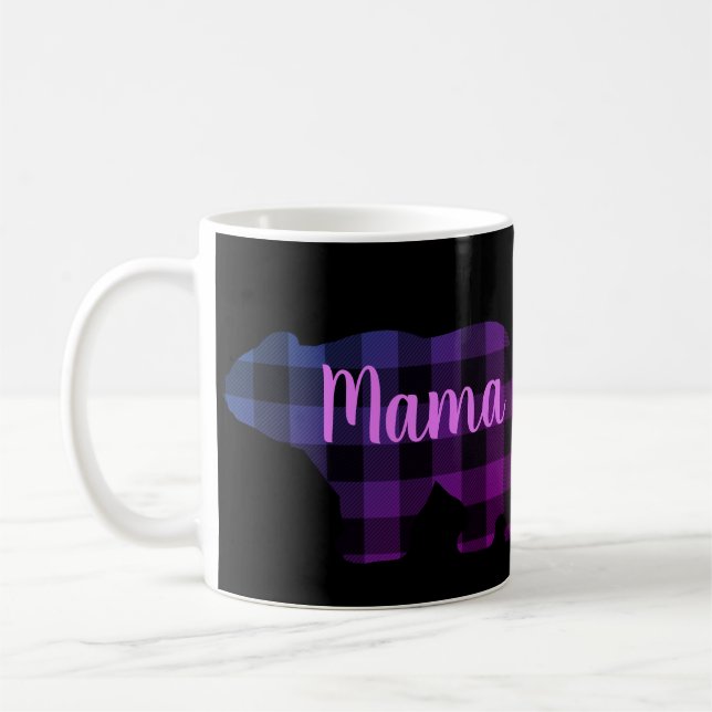 Pretty Mama bear design mothers day gift Coffee Mug (Left)