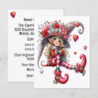 Pretty Masquerade Girl  Invitation