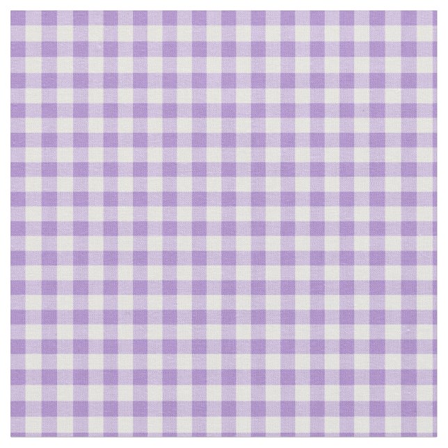 Pretty Mauve and White Check Gingham Fabric (Close Up)