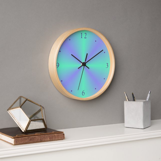 Pretty Mauve/ Lime Green>Wall Clock (Office)