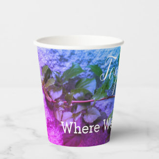 Pretty Mauve Purple And Blue Paper Cups