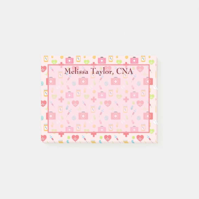 Pretty Medical Theme Post-it Notes (Front)