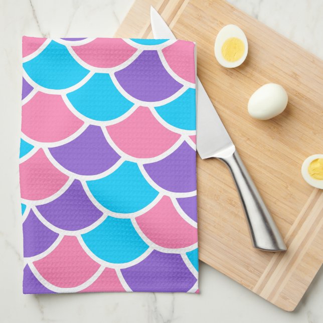 Pretty Mermaid at Heart Tea Towel (Quarter Fold)